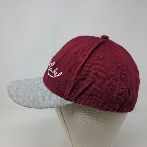 Simen Men's Snapback Hat Red Burgundy Size OS Embroidered Private Label Logo - Picture 3 of 7